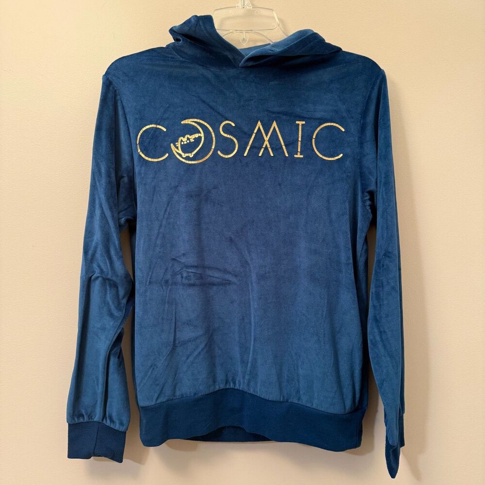 Pusheen Box Fall 2020 Exclusive Cosmic Velour Blue Pullover Hoodie XS
